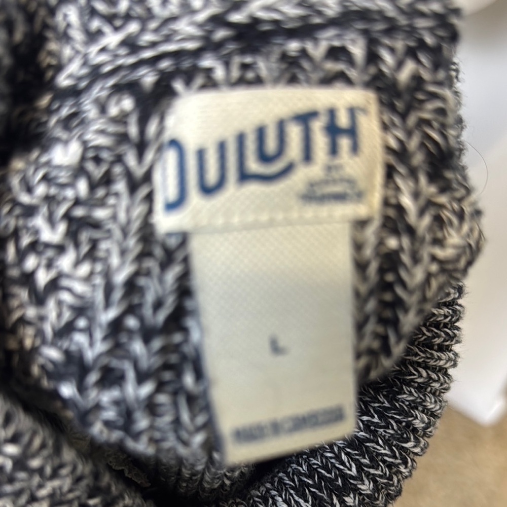 Duluth Trading Company navy and white thick tunic sweater, Large - Picture 4 of 6